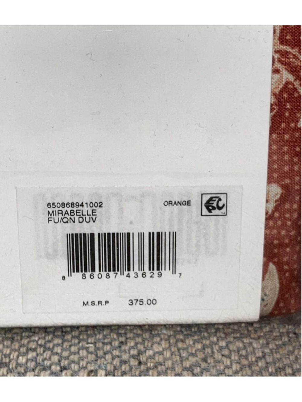 Ralph Lauren Mirabelle Floral Duvet Cover Rust Blue Queen Bedding Floral New - Picture 7 of 9